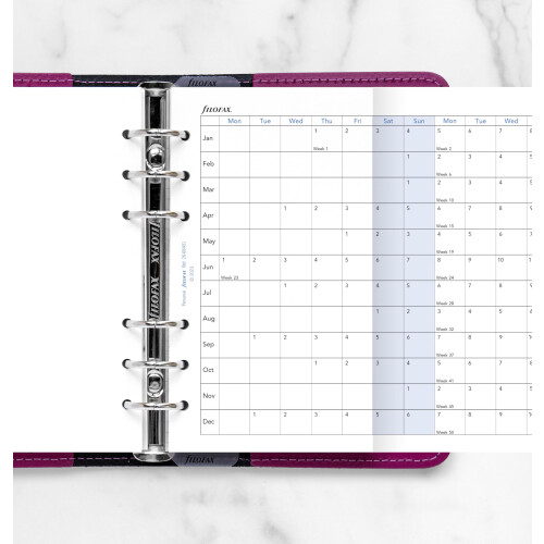 Filofax Personal Horizontal Year Planner 2026 1