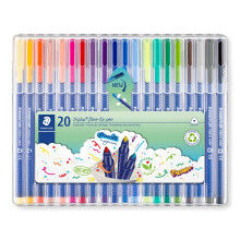 STAEDTLER 323 SB20 Triplus Colour Fibre-Tip Pens, 1.0mm - Assorted Colours (Pack of 2