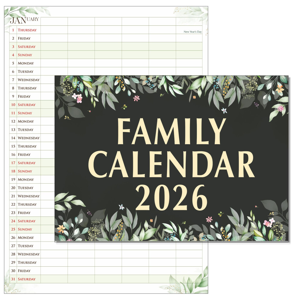 Dymo Family Calendar 2026 6 Columns. Monthly Planner Useful As A Family Planner Calendar 2