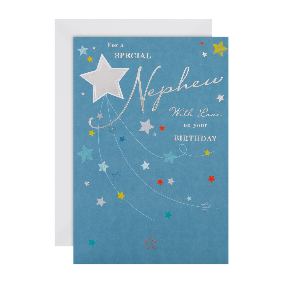 Hp Hallmark Birthday Card For Nephew - Contemporary Star Design Light