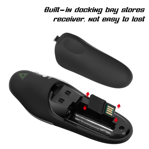 Cerolopy Presentation Clicker,328FT Wireless USB Powerpointer Clicker,Clicker for Pow 2