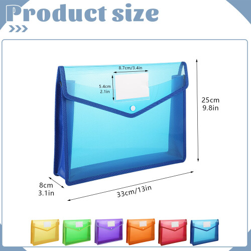 A4 Plastic Wallet, 6pcs Plastic File Folder Popper 1