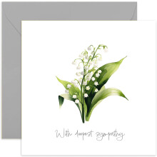 Old English Co. With Deepest Sympathy Card for Friends and Family - Floral Watercolou