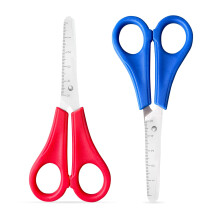 Kids Scissors 2 PCS Preschool Children Safety Scissors with cm-Scale Plastic Handle C