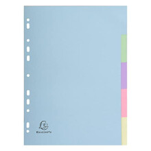 Exacompta Forever 1605E Index Dividers Recycled Card A4 22 x 29.7 cm 5 Colours Angel