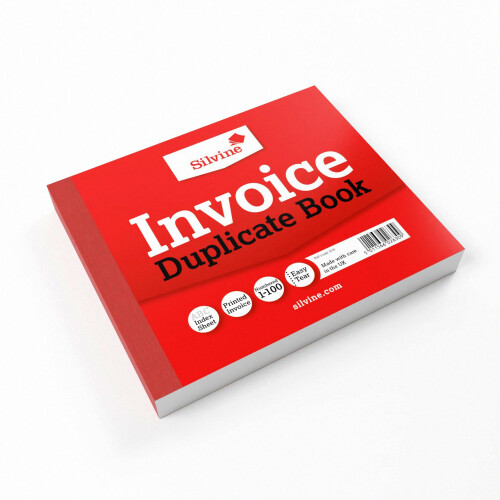 Wrendale Silvine Duplicate Invoice Book - Numbered 1-100 with index sheet (102 x 127mm) [Pack 2