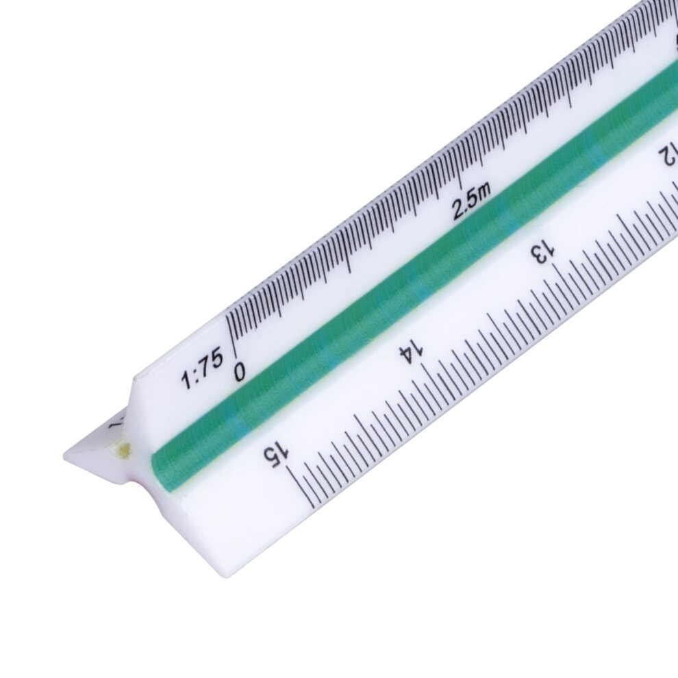 12 Inch Architect Scale Ruler - 30Cm Triangular Architectural Plastic Ruler For Archi 62600378