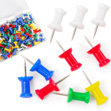 150 Multicolor Map Push Pins for Pinboard, Reusable Cork Board Pin Drawing Pins with