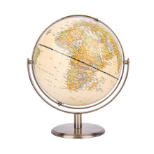 Exerz 20cm Antique Globe Metal Arc and Base Bronzed Colour - World Globe All directio