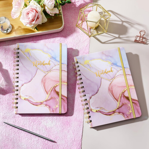 Pilot A5 Notebook - Artfan Notebook A5 Twin-Wire Binding, Elastic Closure, Premium Lined Pa 1