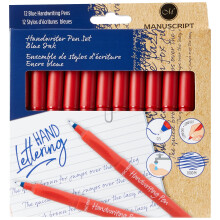 Manuscript Pen Company MANUSCRIPT Handwriting Pens Blue - pack of 12 handwriting pens