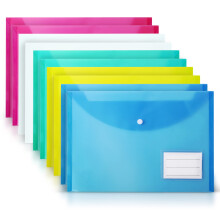 DocFeedz Plastic Wallets A4 - Pack of 10 Waterproof Plastic Folders for Documents 33.