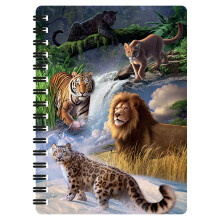 3D LiveLife Jotter - Big Cats Expedition from Deluxebase. Lenticular 3D Safari A6 Spi