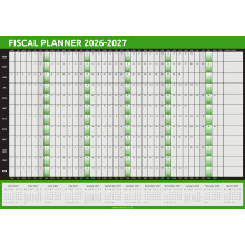 2026 2027 Wall Planner A1 - Fiscal Academic Calendar Size 84cm x 59cm - Full Year to