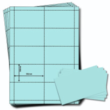 OfficeGear Blue Name Badges ID Insert Cards Refills 10-up [25 Sheets 250 Pack] 90x54m