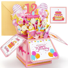 YianHien 12th Birthday Card, 3D Pop Up Birthday Ca