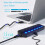 USB Hub 2.0 USB Splitter Multi Hub Adapter USB Several  Power Adapter with  Accessories for PC Laptop,White 2