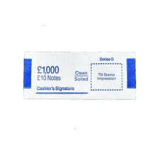 Money Bands Currency Straps For GBP UK notes (Blue (10 notes), 10 pack)