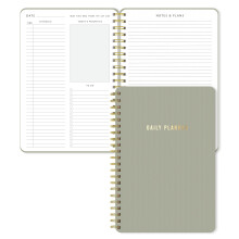Sweetzer & Orange Daily Planner Notebook – Undated Two-Page Daily Layout with Hourly