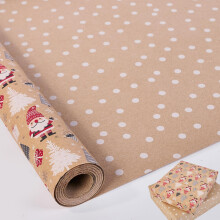 HBell Reversible Chirstmas Wrapping Paper Roll,Dou
