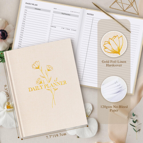 Lanpn 2025 Undated Daily Task Planner, Two Page pe 1