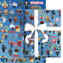 Game Wrapping Paper 3 Sheets, Cartoon Gift Christm