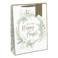Eurowrap To the Happy Couple Wedding Gift Bag with