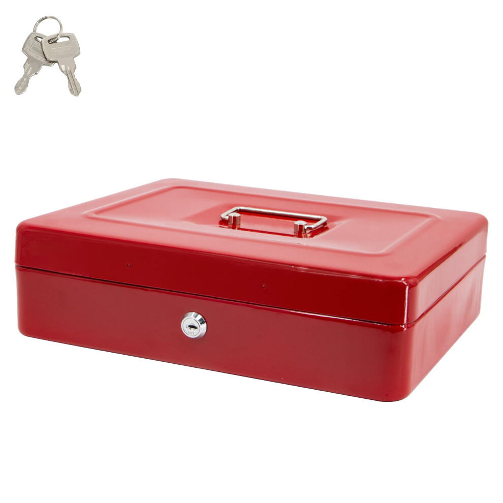 Time To Sparkle 12 Inch Small Lock Box Money Safe With Tray For Cash Metal Saving Box 38915338