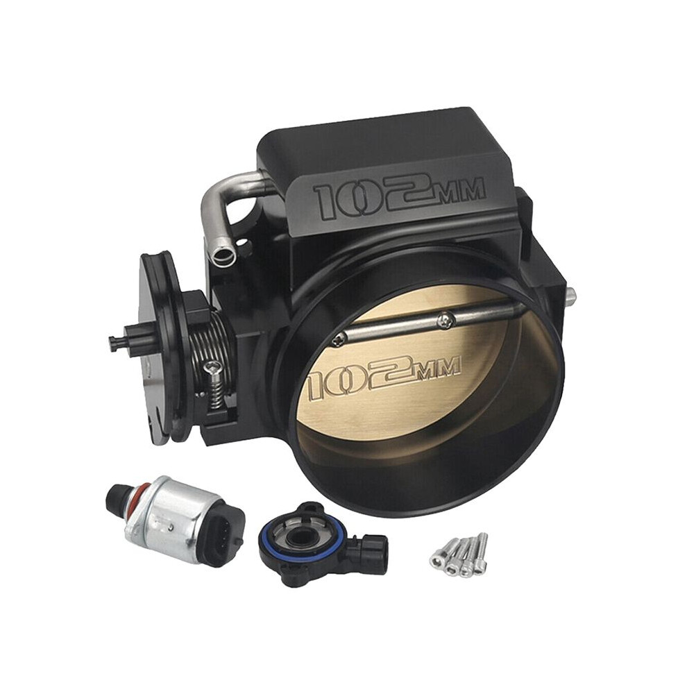 102Mm Throttle Body + Tps Iac Position Sensor For Ls1 Ls2 Ls3 Ls6 Lsx Ls7 Black 6034259366659