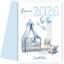 New Baby Boy Card for Congratulations on Newborn -