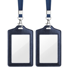 Teskyer 2 Pack Double Sided Clear Badge Holders -