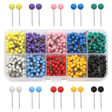 1000 Pcs Push Pins Map Tacks, Map Pins with Coloured Heads Drawing Pins for World Map