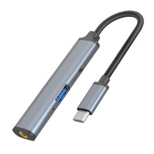 Stacja DokująCa USB C do Laptopa, Koncentrator 3 w 1 Typu C, z USB 2.0, PD 87 W, Wieloportowym Adapterem Audio 3,5 mm do LaptopóW i TelefonóW