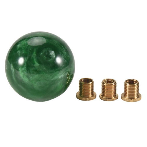 Marble Style Round  Gear Shift Knob Acrylic Shifter Knobs Stick Shift Knobs with 3 Adapter for Manual Car Dark Green