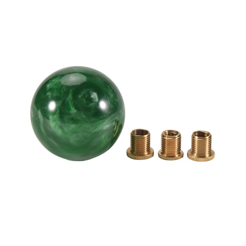 Marble Style Round Gear Shift Knob Acrylic Shifter Knobs Stick Shift Knobs With 3 Adapter For Manual Car Dark/Green 4712366940482