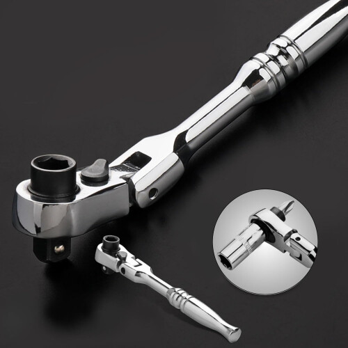 Double Headed Ratchet Wrench 1/4Inch Drive Socket, Screwdriver Bit Driver, Quick Release, Spanners 2