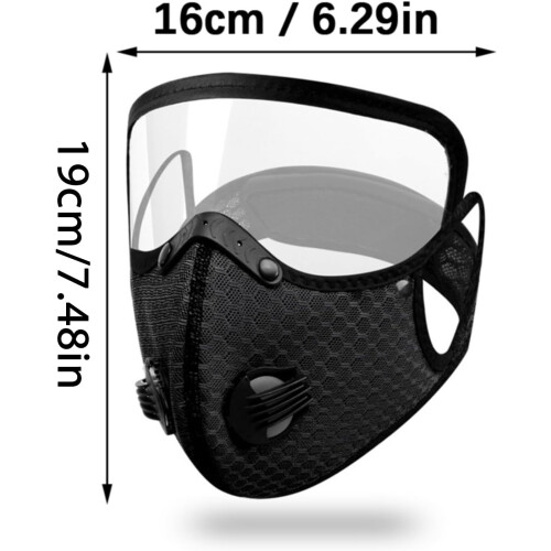 Dust Mask with Goggles and Active Carbon Filter for Woodworking Cycling Construction Light Blue 2