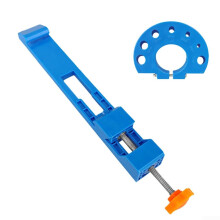 Adjustable Circular Saw Guide Rail Base System Grinding Attachment For Wood Tile Marble Cutting No Drilling Required Blue