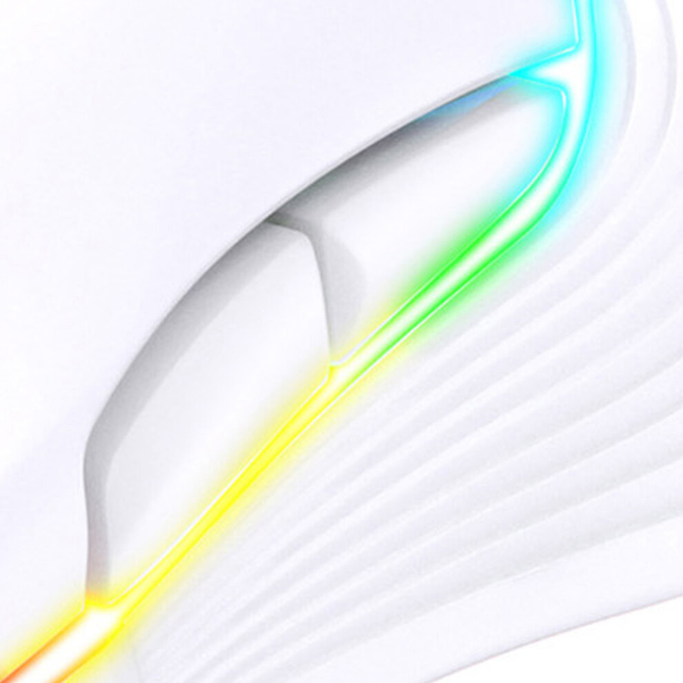 Rechargeable Wireless Gaming Mouse For Laptop & Pc Â Ergonomic Usb Plastic White 7891375163390