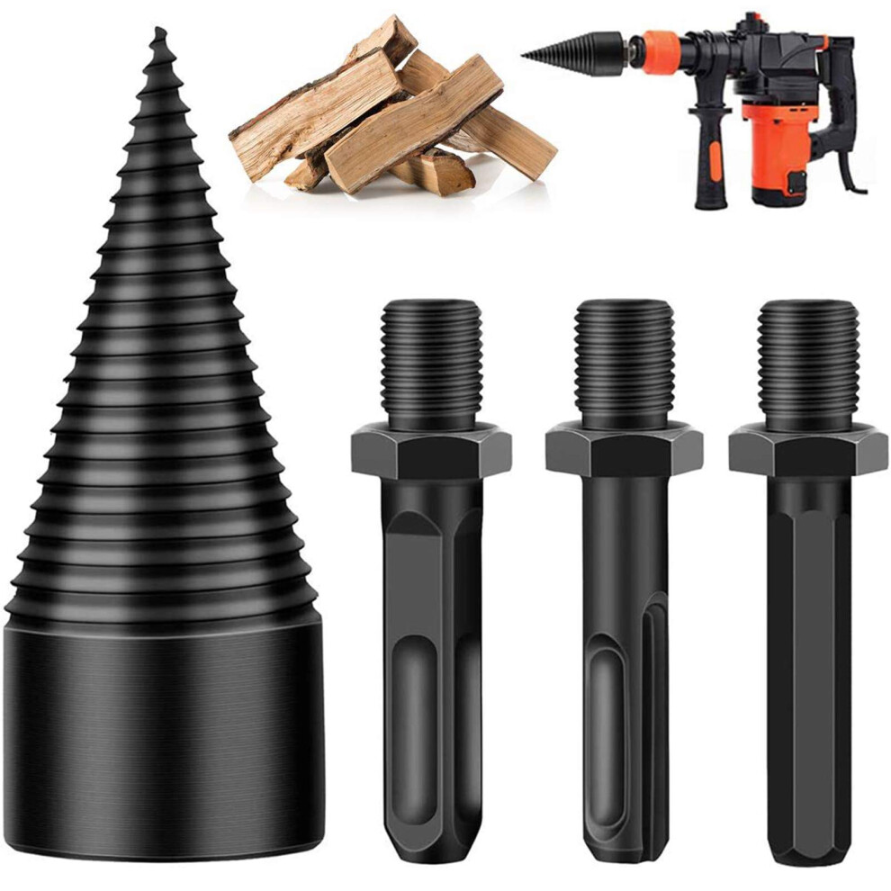 Heavy Duty Log Splitter Drill Bit For Efficient Firewood Splitting, 32Mm Round Square Hex 9199774992022