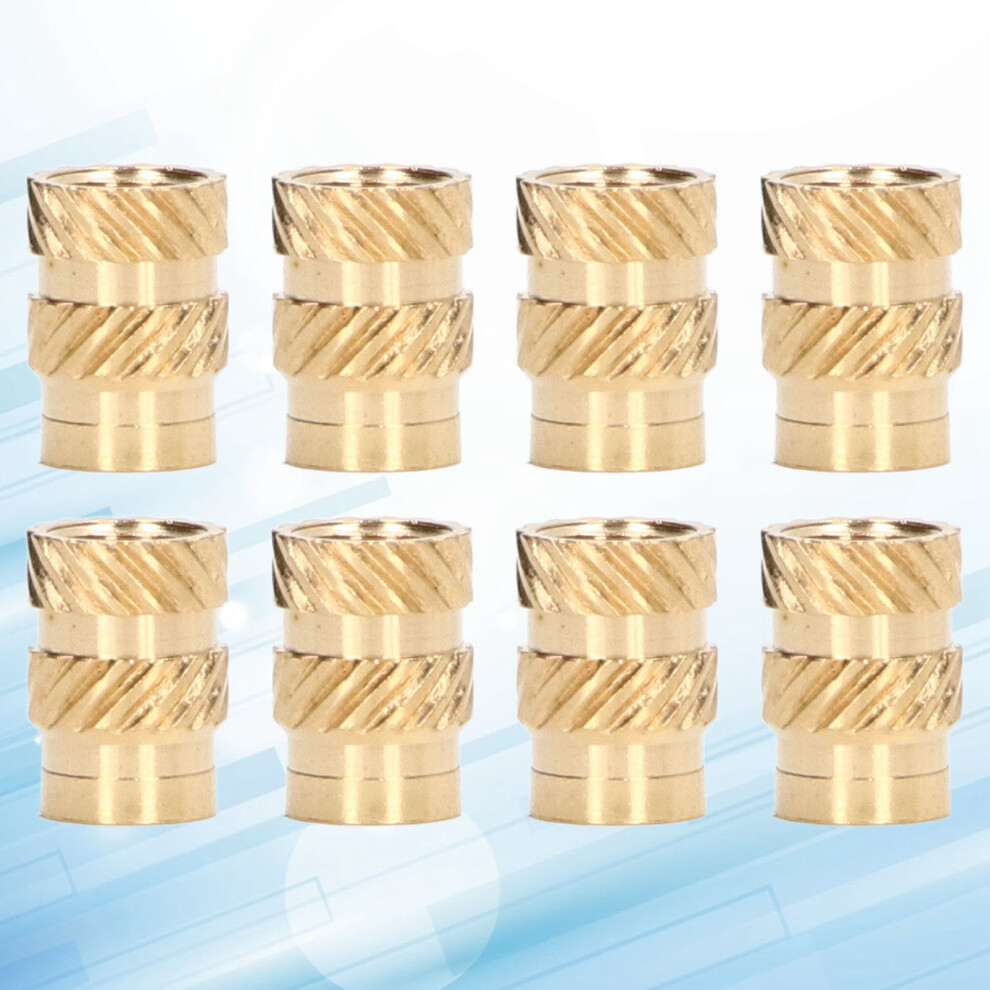 100Pcs Brass Threaded Inserts M5x10x7 Anti Corrosion For 3D Printer, Golden 7901375165642