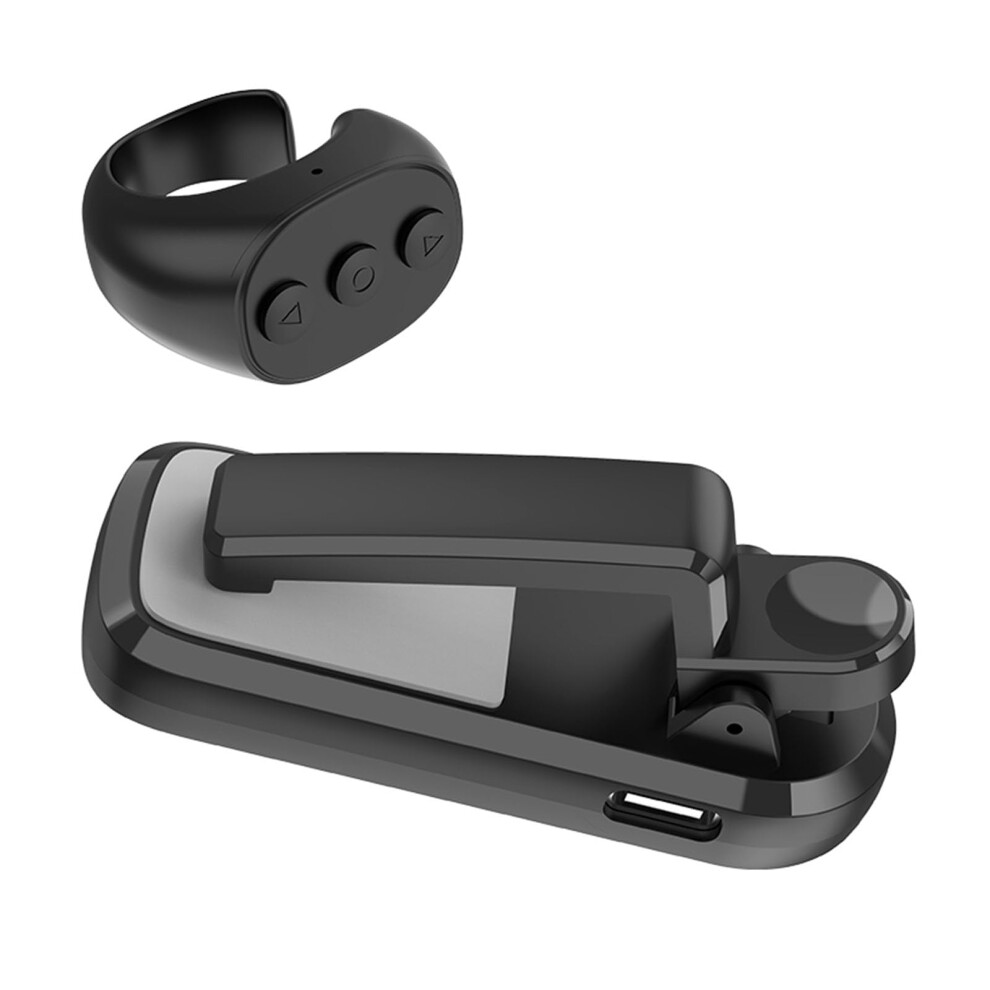 Remote Control For Page Turner, Camera Remote, Video Scroll And Click, Lightweight Black 9382693259431