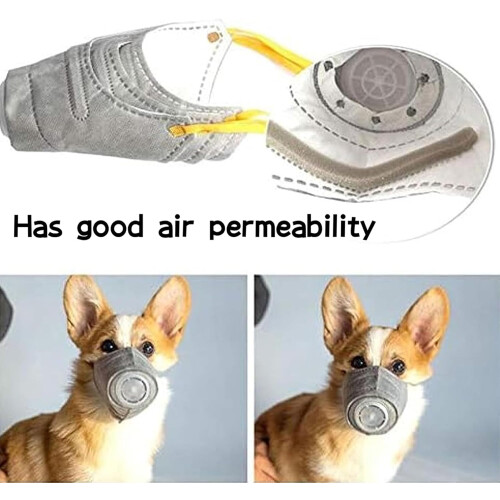 Muzzle for Small Dog Reusable Dog Mouth Cover Adjustable Muzzle Gray For Biting Chewing Licking Prevention 1