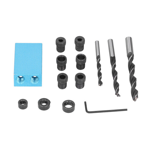 Set di gioghi per fori a tasca, 14 pezzi, 6/8/10mm, 15 1