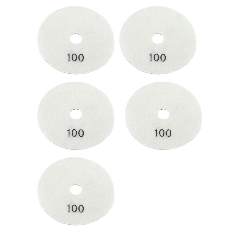 5Pcs 4In Diamond Wet Polishing Pads For Marble, Granite & Ceramic 6941377211412