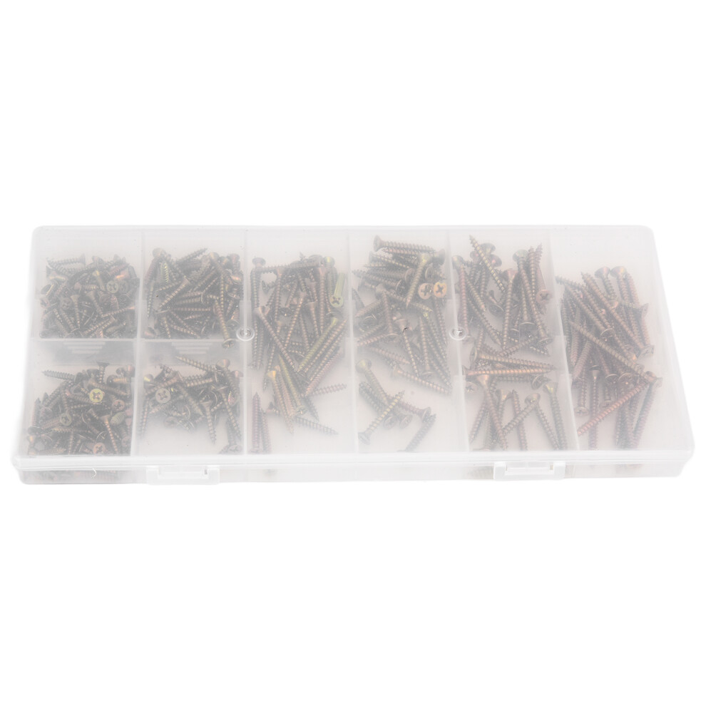 345Pcs Stainless Steel Cross Countersunk Screws Assortment Kit 5001377061057