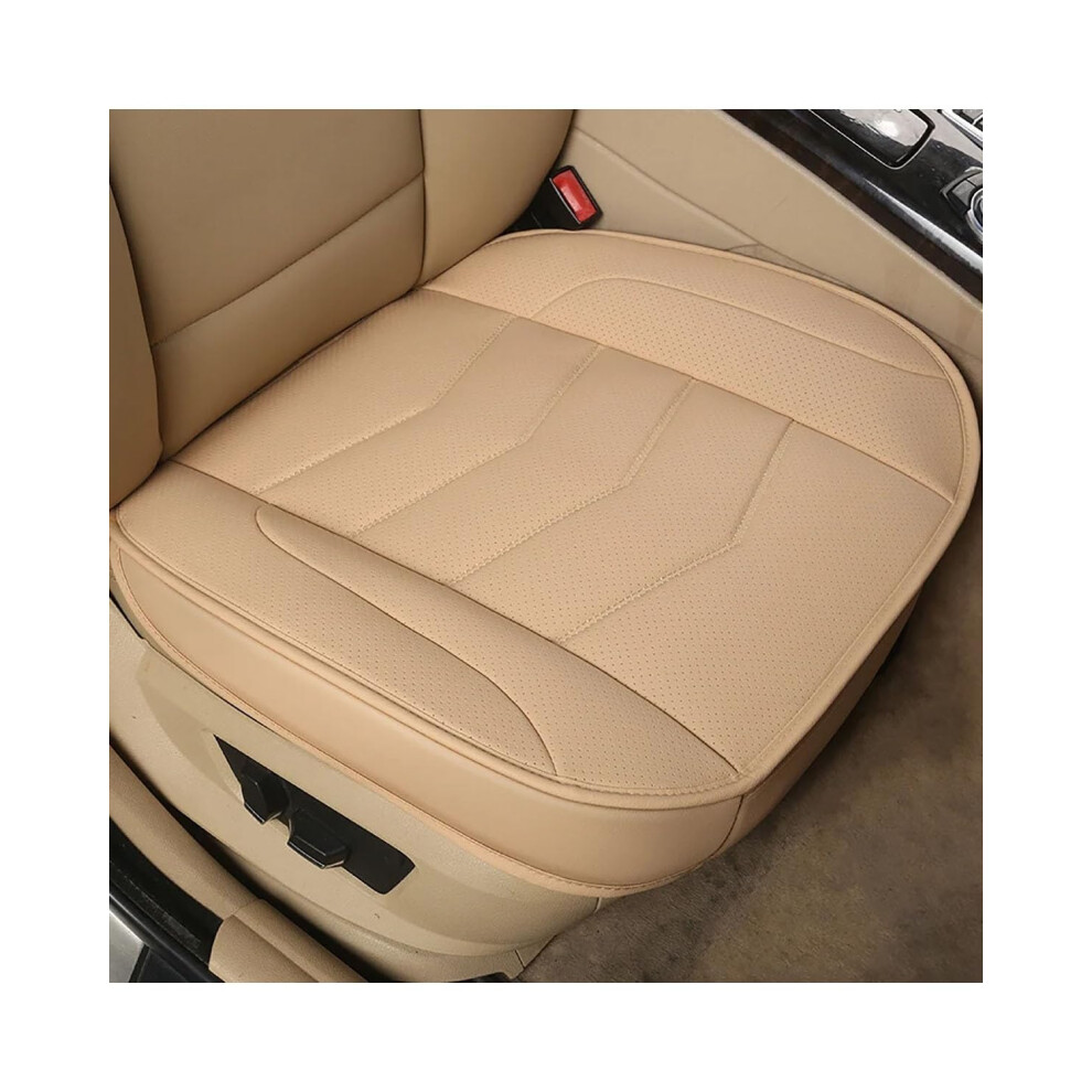 Car Seat Cushions Universal Front Seat Cover Breathable Pu Leather Pad Mat Antislip Four Seasons 03 Beige 9347817422191