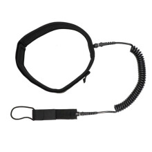 Surfboard Waist Leash Quick Release Adjustable Waist Belt Coiled Water Sports Leash Paddle Board Compatible Black
