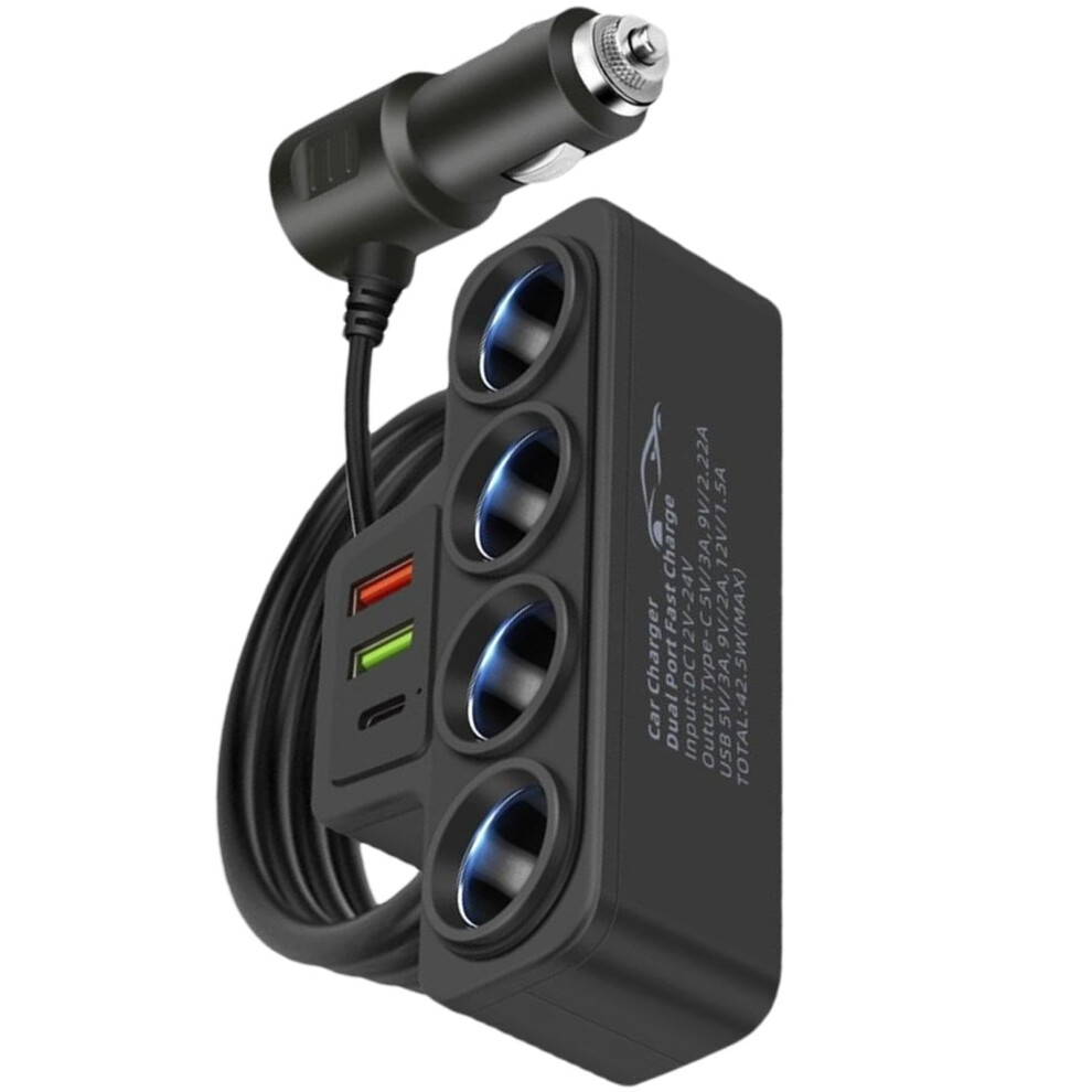Usb Car Charger Multiport 30W Qc 3.0 Port, Speed Vehicle Usb Charger For Smartphones Tablets Dash Cams 9347817422993