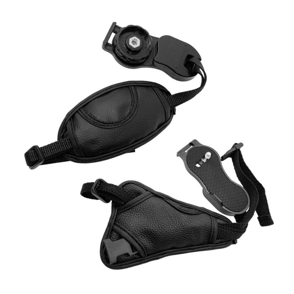 Nonslip Camera Hand Strap Twopack, Pu Fabric, Shockproof Wrist Grip, Tripod Adapter Screw For Dslr And Mirrorless 9382693260932